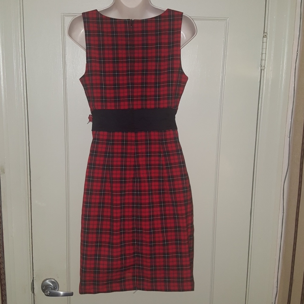 NWOT - B. Smart Red and Black Dress Sz 9/10 - Picture 5 of 7
